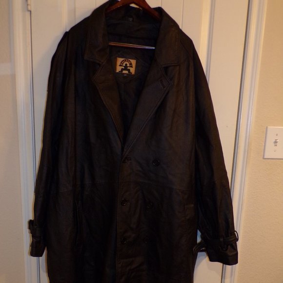 PHASE 2 LONG BLACK LEATHER JACKET - Picture 4 of 6